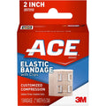 ACE Elastic Bandage With Clips Customized Compression 2 Inches 1 Each ( Pack of 2)