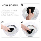 RANEU Enema Bulb Douche Enema Kit for Women & Men with 3 Nozzles & Lube