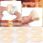Nuanchu 72 Count Soft Foam Callus Cushions Oval Corn Cushion Pads Self Stick Adhesive Foot Care Cushions Waterproof Corn Protect