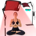 Red Light Therapy for Body face660nm 850nm Infrared lamp Therapy Larger Panel 3 in 1 Led Bead red Light with Stand for Home Use