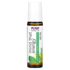 NOW Essential Oils, Mind That Energy Roll On, Non-GMO Project Verified, Focusing Blend, Steam Distilled, Topical Aromatherapy, 1
