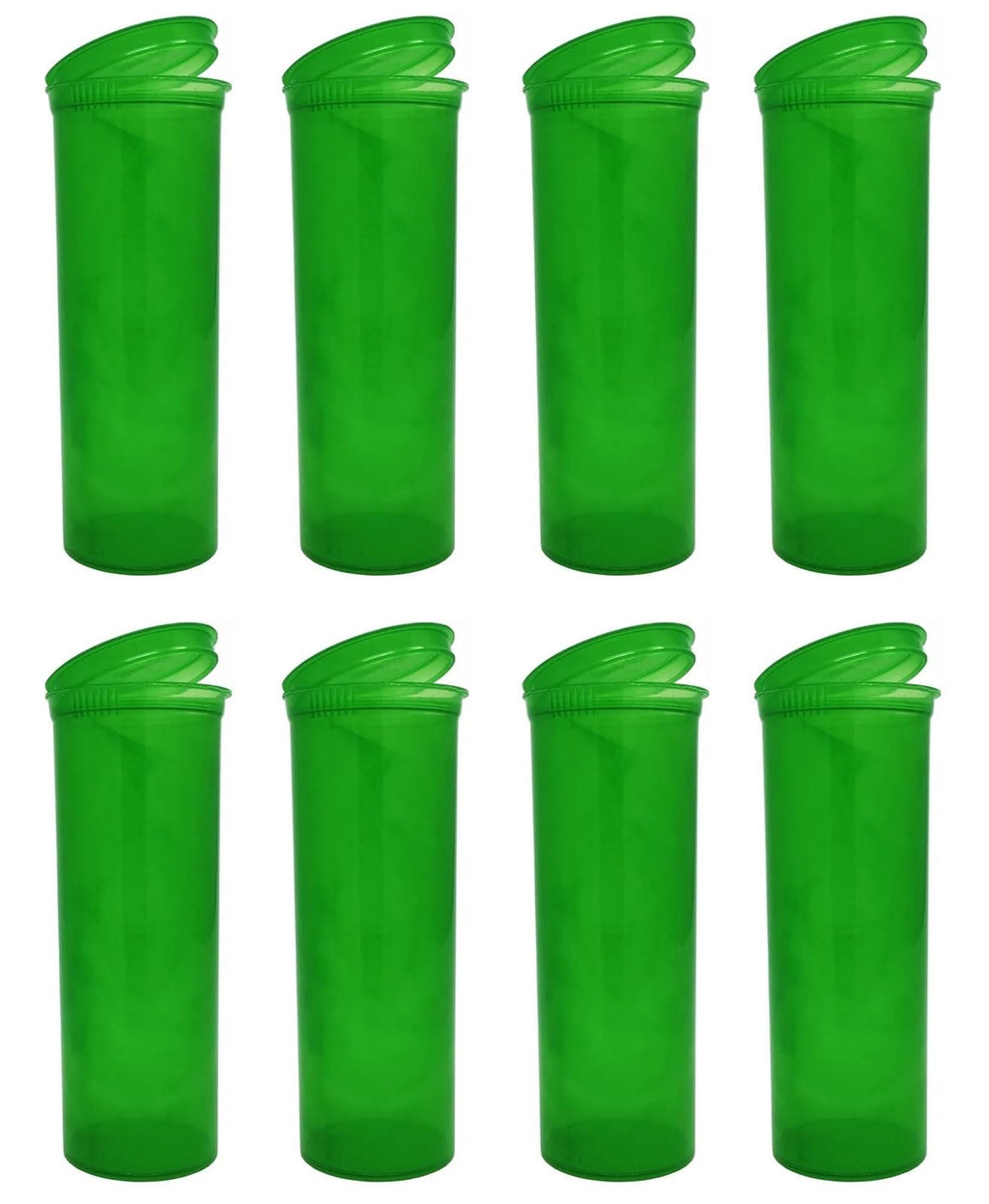 Sandhill Tools Child-Resistant 60 Dram 7.5 Oz Pop-Top Vial with Hinged Lid Airtight Plastic Empty Pill Bottles for Supplements, 