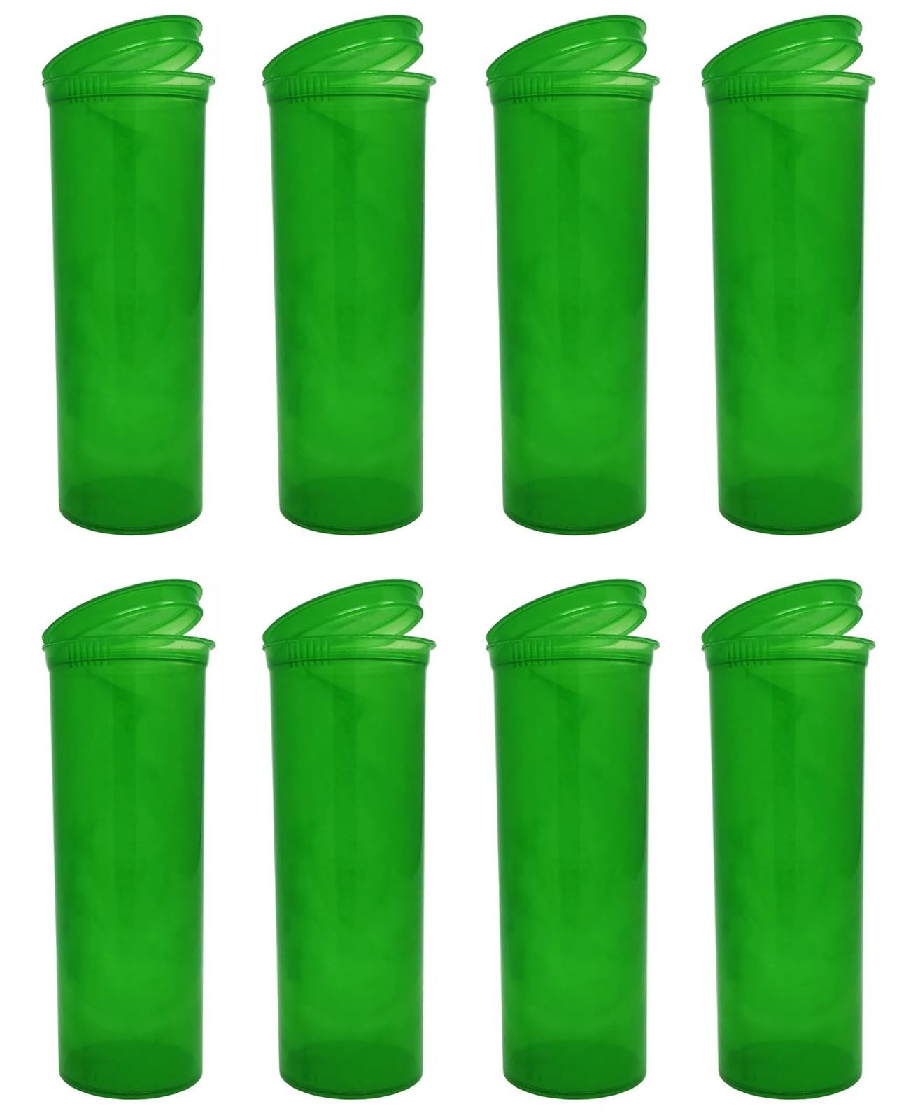 Sandhill Tools Child-Resistant 60 Dram 7.5 Oz Pop-Top Vial with Hinged Lid Airtight Plastic Empty Pill Bottles for Supplements, 