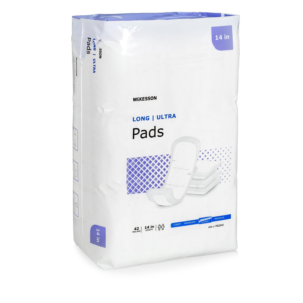 McKesson Ultra Pads for Women, Incontinence, Heavy Absorbency, 14 in ...