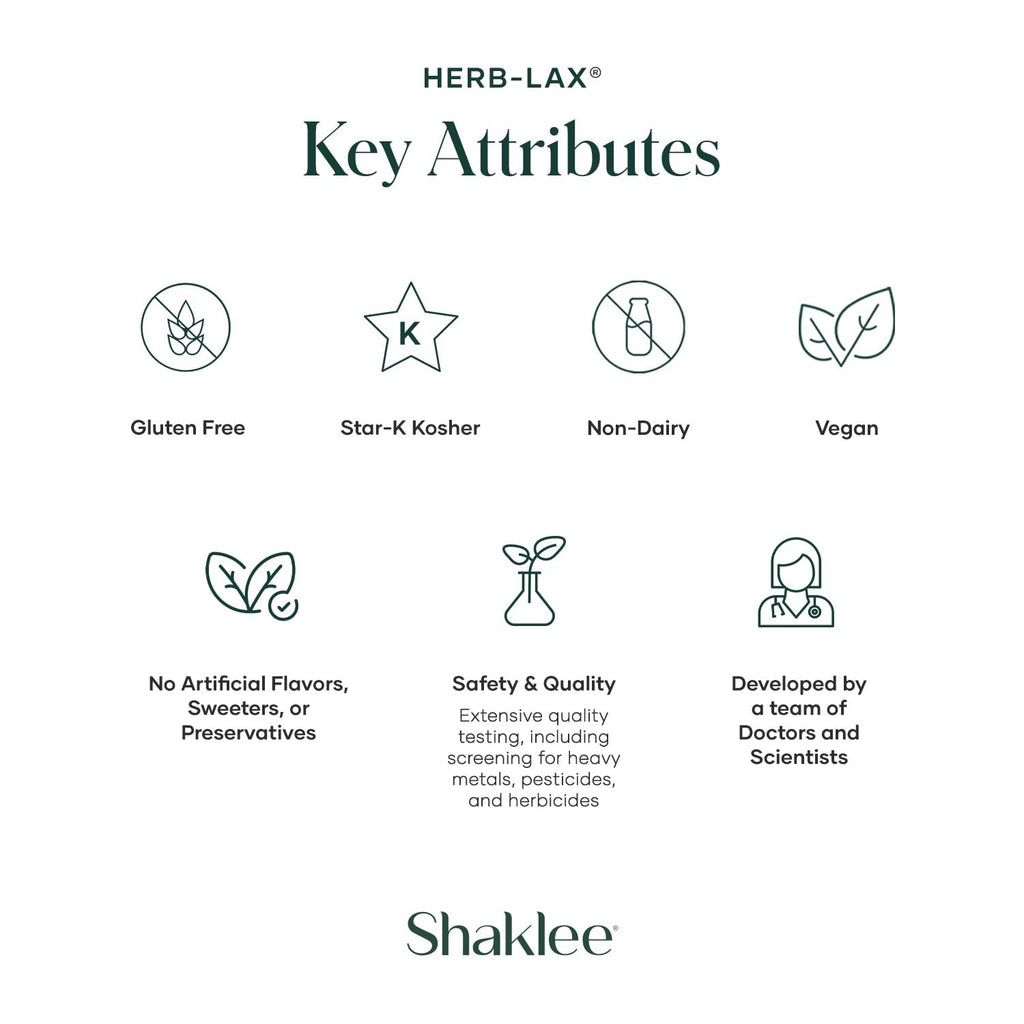 Shaklee - Herb-Lax Gentle Laxative - Herbal Blend with Senna Leaf for Digestive Health & Regularity - Occasional Constipation Su