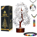 Rainbow Moonstone Crystal Trees for Home Decor, Office Desk Decoration, Chakra Healing Crystals and Stone for Positive Energy, M