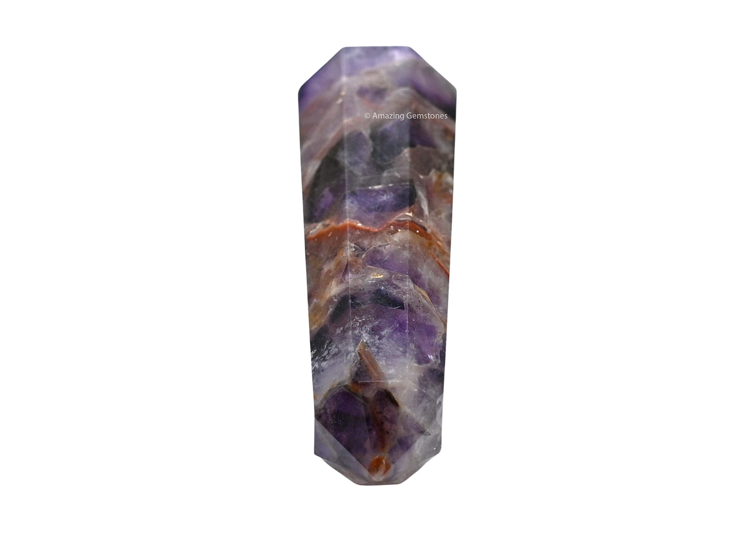 Amethyst Chevron Crystal Towers ~ Natural Healing Crystal Point Obelisk for Reiki Healing and Crystal Grid (2 to 3 INCH)