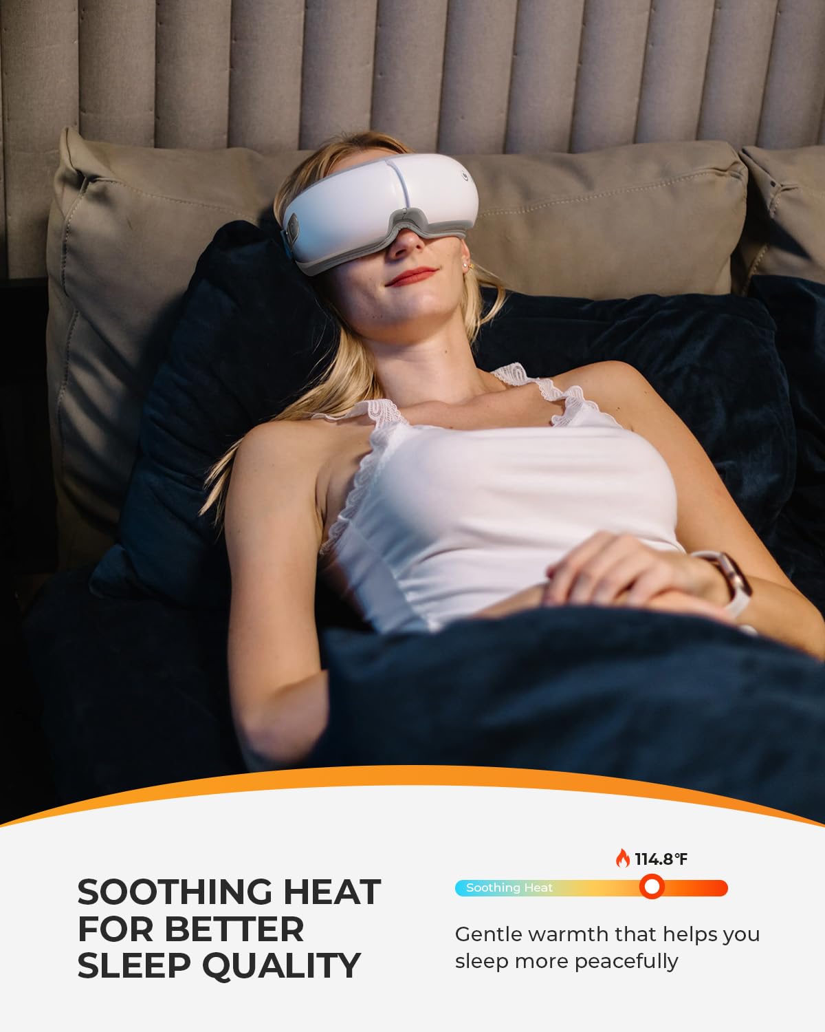 CooCoCo Eye Massager with Heat, Valentines Day Gifts for Women, Heated Eye Mask for Migraine & Headache Relief, Dry Eyes, Improv