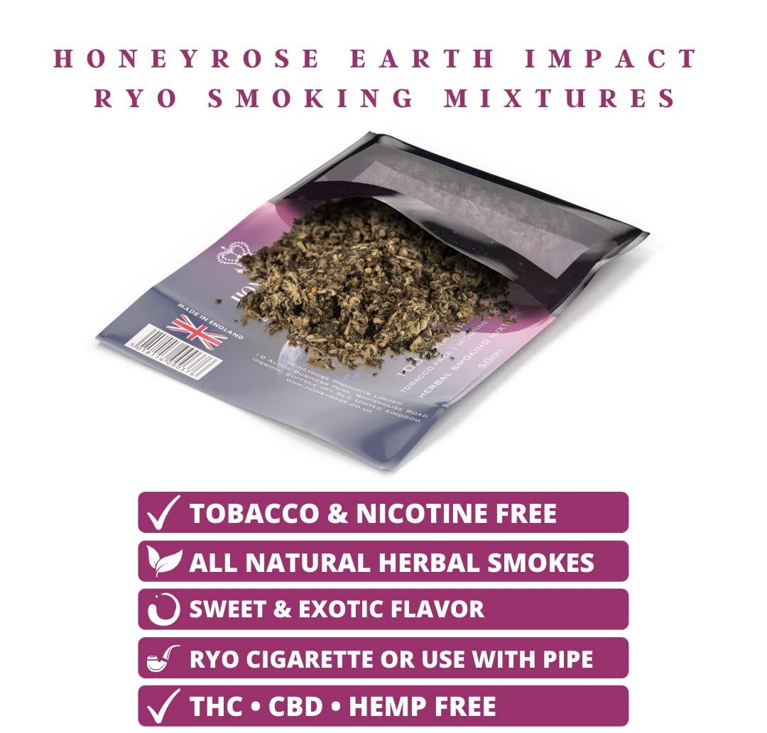 Honeyrose Earth Impact Herbal Mixture, Tobacco & Nicotine Free, 50gr Pouch