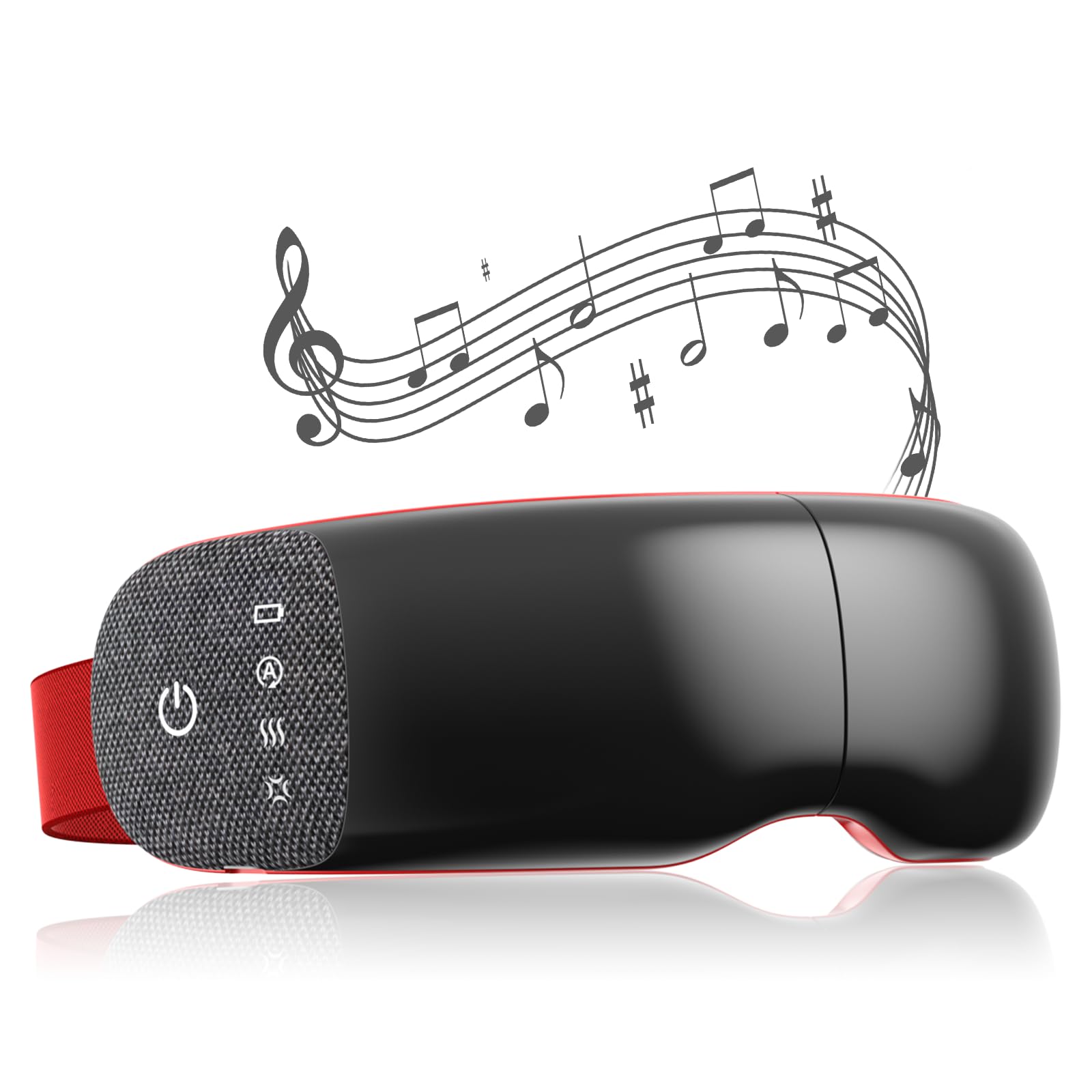 Eye Massager with Heat-Eye Massager for Migraines Relief-Foldable Eye Mask Massager with Music-Smart Goggles Relax Eye Strain-Re