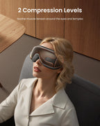 RENPHO Eyeris1 - Heated Eye Massager for Migraine, Temple Forehead Massager with Remote, Compression, Vibration, Rechargeable Ey
