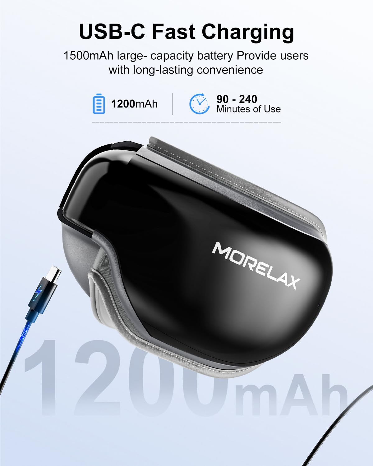Morelax Eye Massager with Heat & Bluetooth Music, Birthday Gifts for Women, Reduce Eye Strain, Headache Relief and Improve Sleep