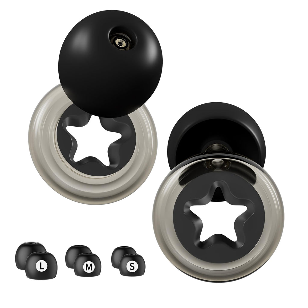 Bradwigson Sleep Noise Cancelling Earplugs -26db, Pentagram Noise Cancelling Earplugs, Reusable and Noise Reduction, Suitable fo