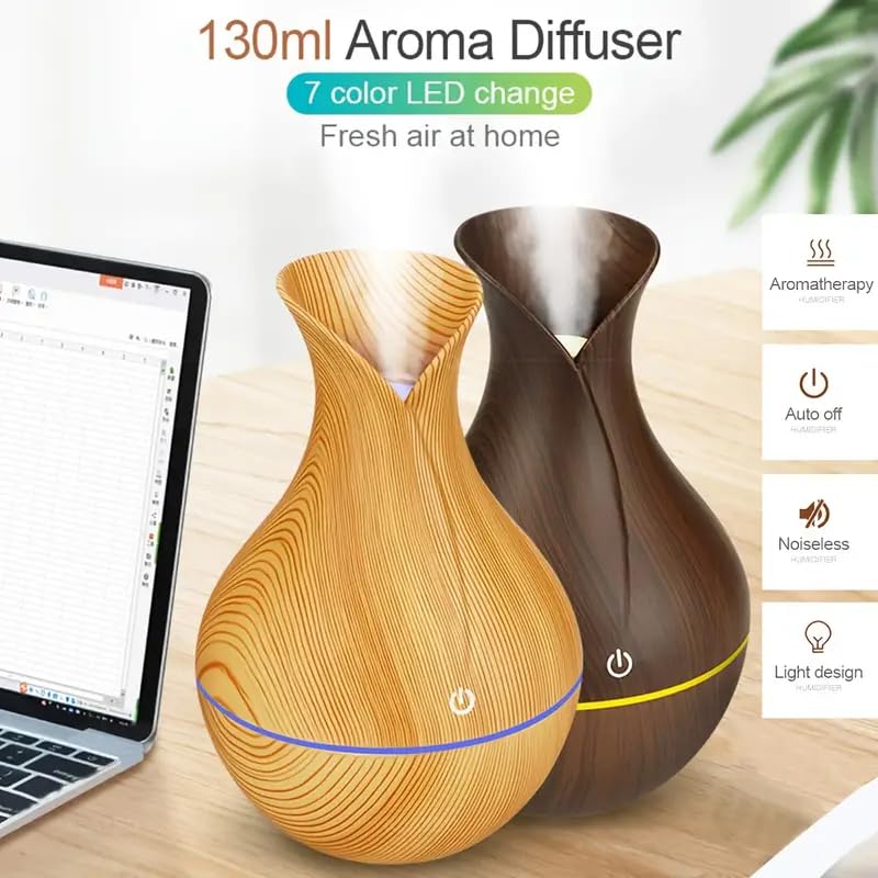 ZZ LIFE Mini Aromatherapy Humidifier Relaxing Cool Mist with Color Changing LEDs Night Light for Bedroom, Desktop, Travel, and C