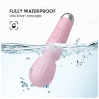 MANFLY Rechargeable Travel Mini Home Massage Tool, Handheld Quiet Powerful Neck Muscle Massager (Pink)
