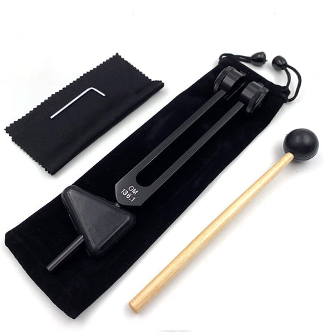 OM 136.1Hz Tuning Fork Weighted, Heart Chakra Tuning Energy Fork for Sound Healing, Meditation, Immune System and Circulatio, Pe