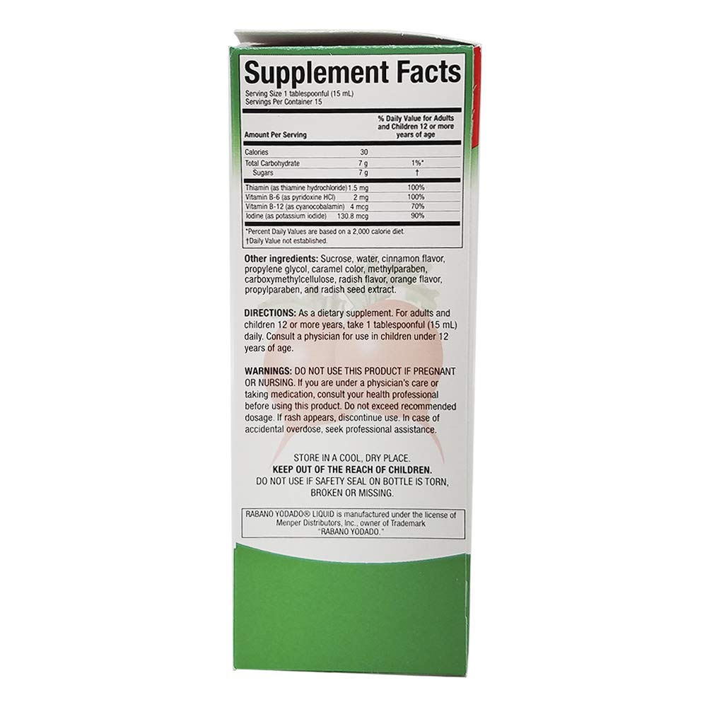 Rabano Yodado 8 Oz. Jarabe - Syrup, Liquid, 2-PACK