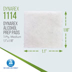 Dynarex Alcohol Prep Pads, Medical-Grade and Non-Woven Prep Pads, Saturated with 70% Isopropyl Alcohol, Rapid-Acting Antiseptic