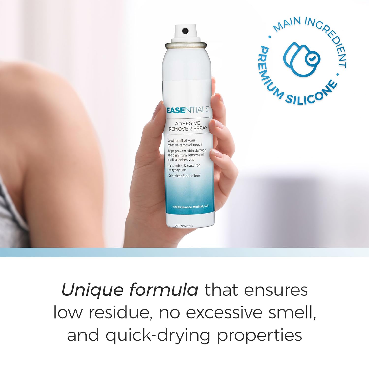 Ultimate Hassle-Free Adhesive Remover Spray - 100% Silicone-Based Formula - Quick Drying, Gentle, Odor-Free, Minimal Residue Ski