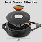 Fullicon Pill Dispenser with 14 Large Compartments and Child-Proof Lock, Spindo Medicine Dispenser-Dispense Vitamin/Tablet/Suppl