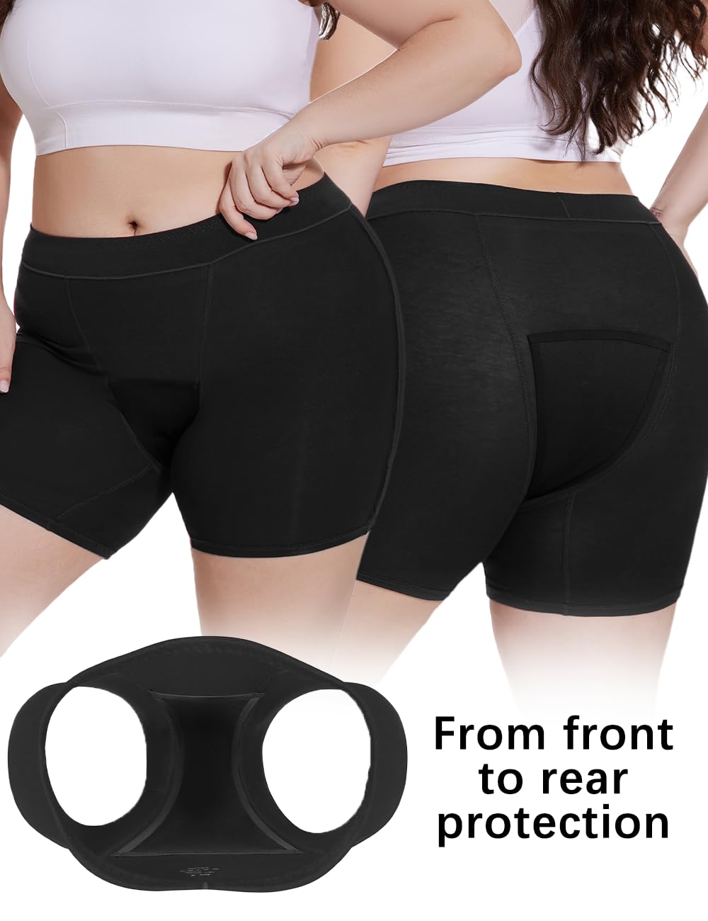Allbase Incontinence Underwear for Women Washable Period Boxers Briefs Heavy Flow Leakproof Overnight High Absorbency Menstrual