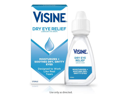 Visine Dry Eye Relief Eye Drops 0.50 oz (Pack of 3)