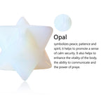 QINJIEJIE Opal Merkaba Crystal, 1 Natural Healing Sacred Energy Generator Stones, Reiki Dodecahedron Crystal Protection Cleansin
