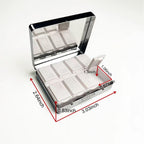 BOKAAW Magic Flowers 7 Days Chromed Shiny Silver Pill Organizer with Mirror Inside Has 8 Separate Compartments Rectangle 7 Days