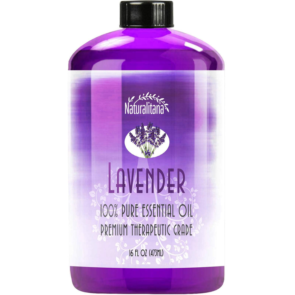 Naturalitana Lavender Essential Oil Pure Essential Aromatherapy Oil for Diffuser, Soap, Bath Bombs, Candles, and Soap Making (16