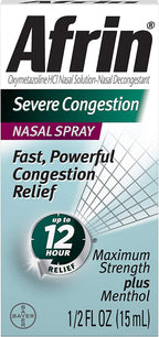 Afrin Nasal Spray Severe Congestion 15 mL (Pack of 3)