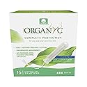 Organyc 100% Certified Organic Cotton Tampons, Plant-Based Eco-Applicator, Super Flow, 16 Count