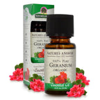 Natures Answer USDA Organic Geranium Essential Oil, 100% Pure | Natural Aromatherapy Oil for Diffuser/Humidifier, Steam Distille