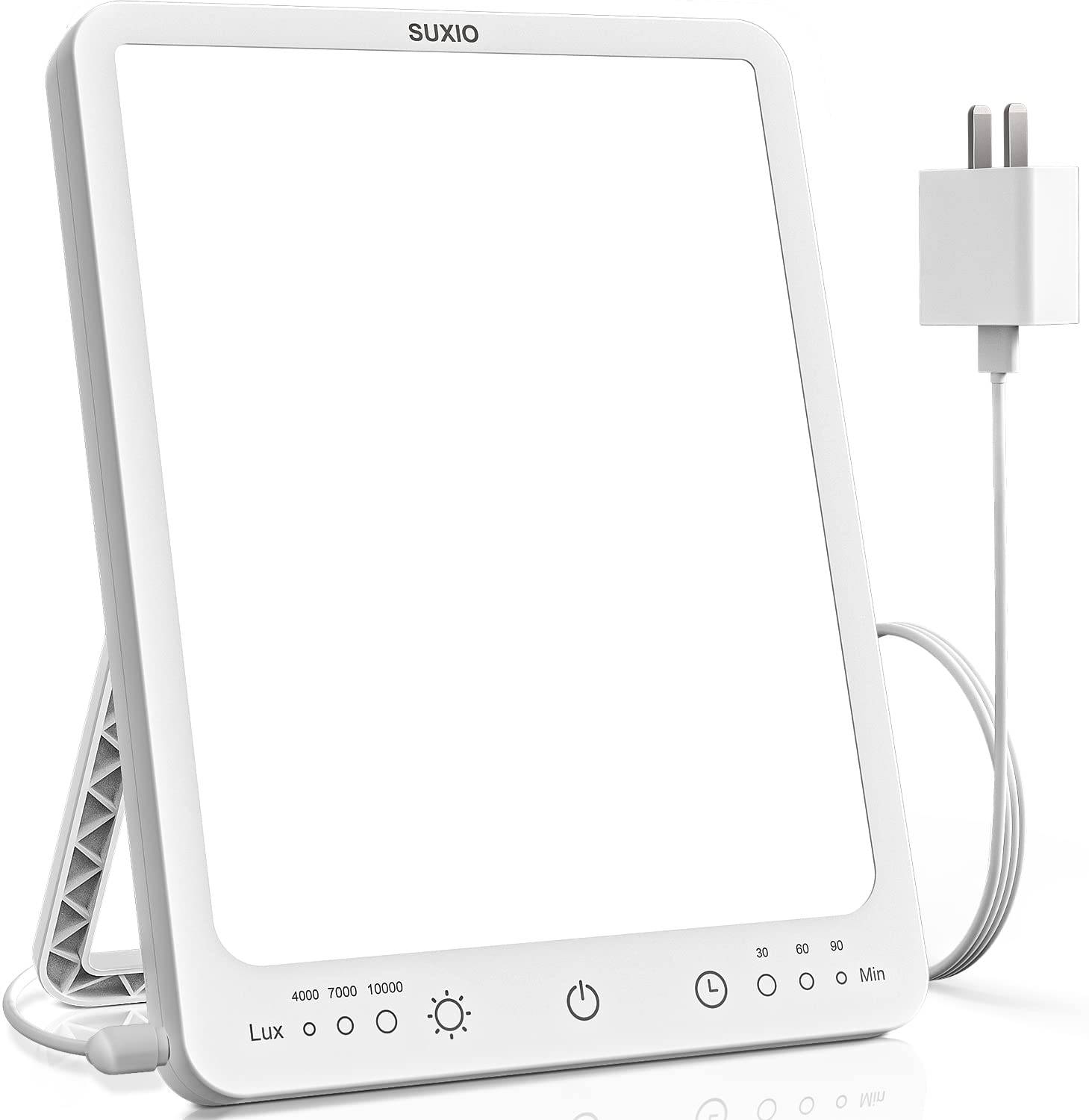 SUXIO Light Therapy Lamp - 10000 Lux Therapy Light, 3 Timing & Mode Sunlight Lamp, Memory Function Daylight Lamps, Portable Ligh