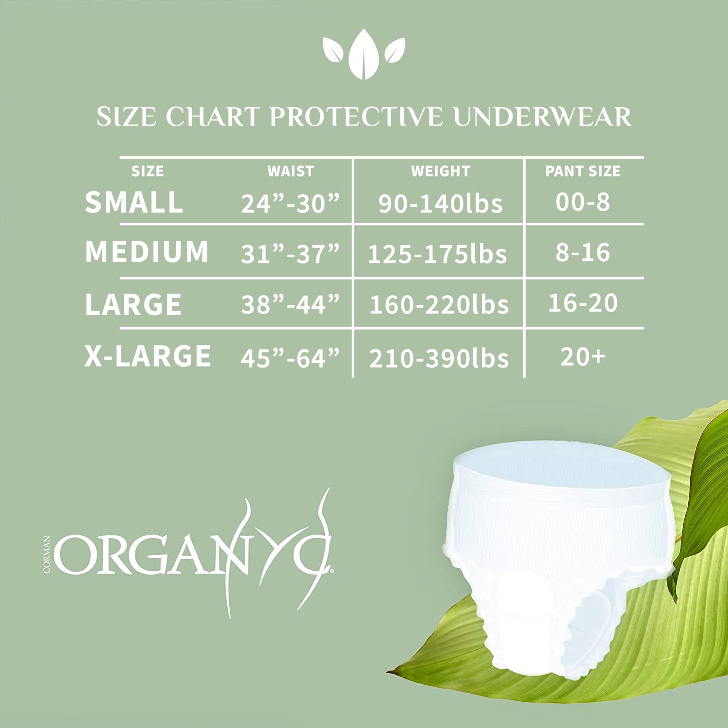 Organyc Bladder Control Underwear for Women - Organic Cotton Protective Underwear for Incontinence, Leak Protection, Odor Protec