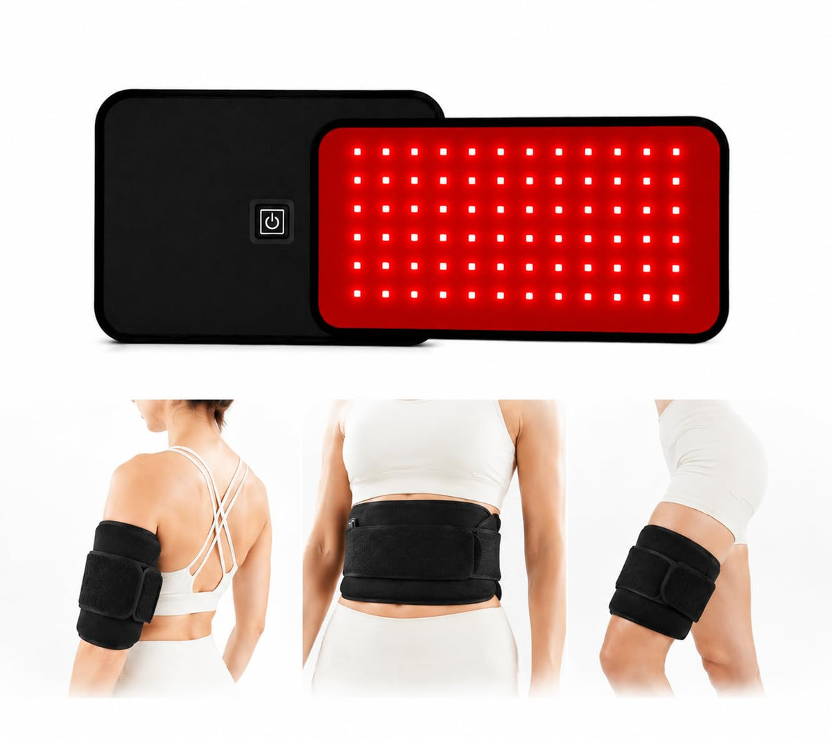 Red Light Therapy Pad for Body, 660nm & 850nm Near Infrared Light Therapy Wrap with Timer, 3in1 LEDs Infrared Light Pad for Ho