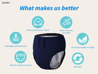 Adult Special Needs Reusable Swim Diapers Swimwear for Incontinence Cloth Diaper Covers Waterproof,Leakproof (Navy, 14-16T)