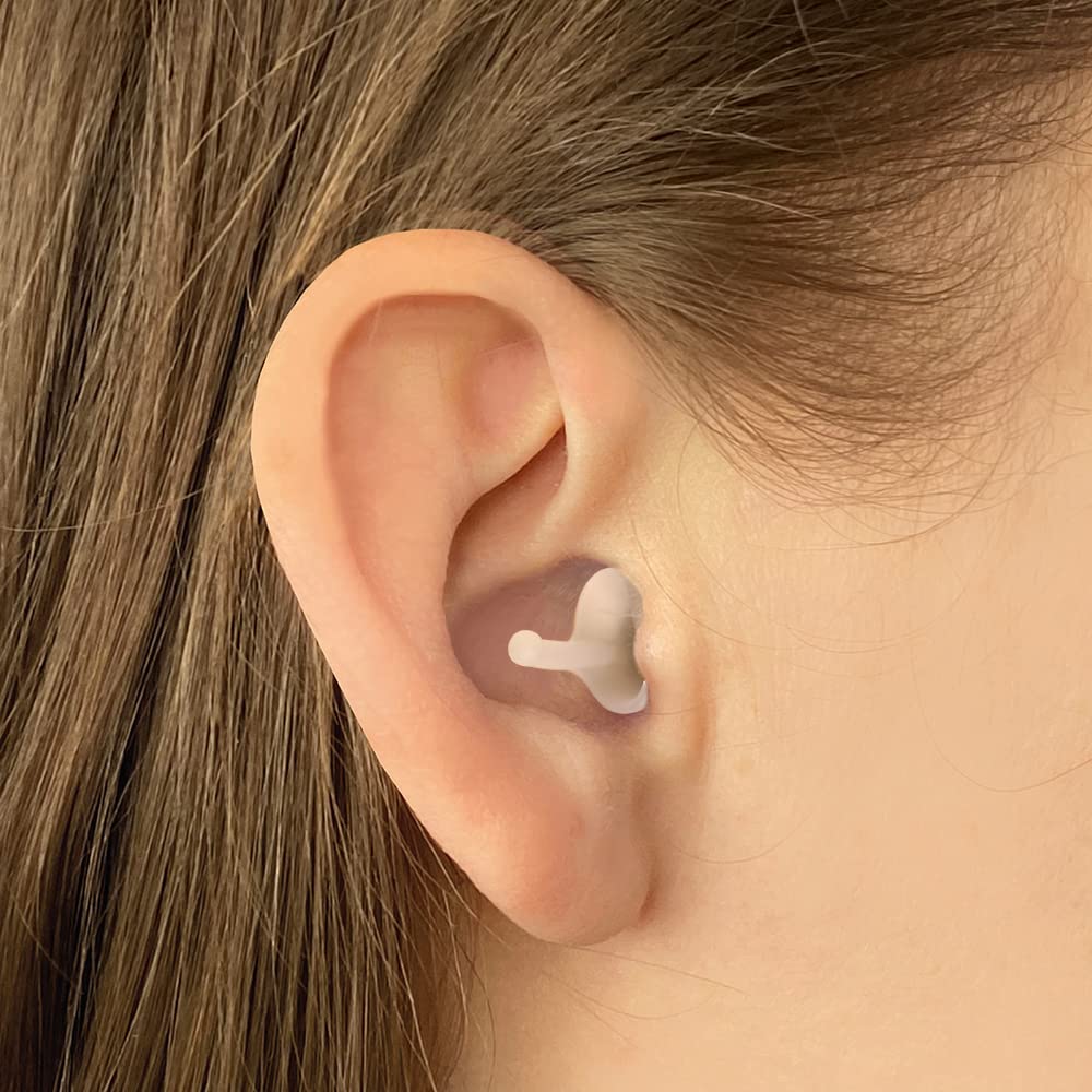 Flare Calmer Kids - Ear Plugs Alternative - Reduce Annoying Noises Without Blocking Sound - Soft Reusable Silicone - Translucent