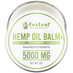 FOXLEAF Hemp Oil Balm for Muscles, Joints, Back, Knees, Neck, Fingers, and Elbows with Arnica, Camphor, Menthol, and Peppermint 