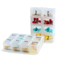 2 Packs Weekly Travel Pill Organizer Case for Purse with Removable 7 Day Box, Fashionable Pill Container for Medicine, Vitamin, 