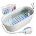 Portable Spa Bubble Bath Massager - Thermal Spa Waterproof Non-Slip Mat with Suction Cup Bottom, Motorized Air Pump & Adjustable