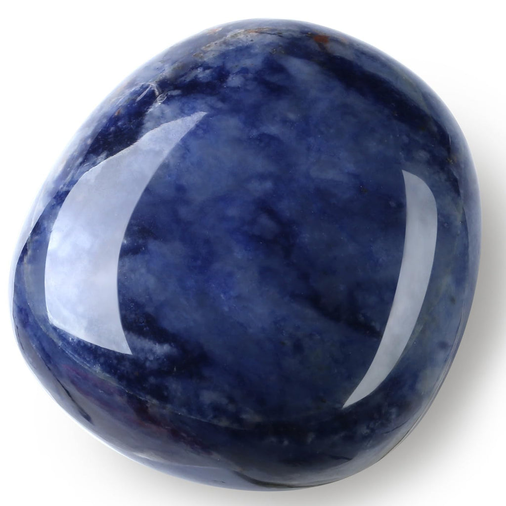 MAIBAOTA 1.6-2.0'' Blue Sodalite Crystal Large Sodalite Stone Reiki Blue Crystal Natural Tumbled Blue Polished Stones for Energy