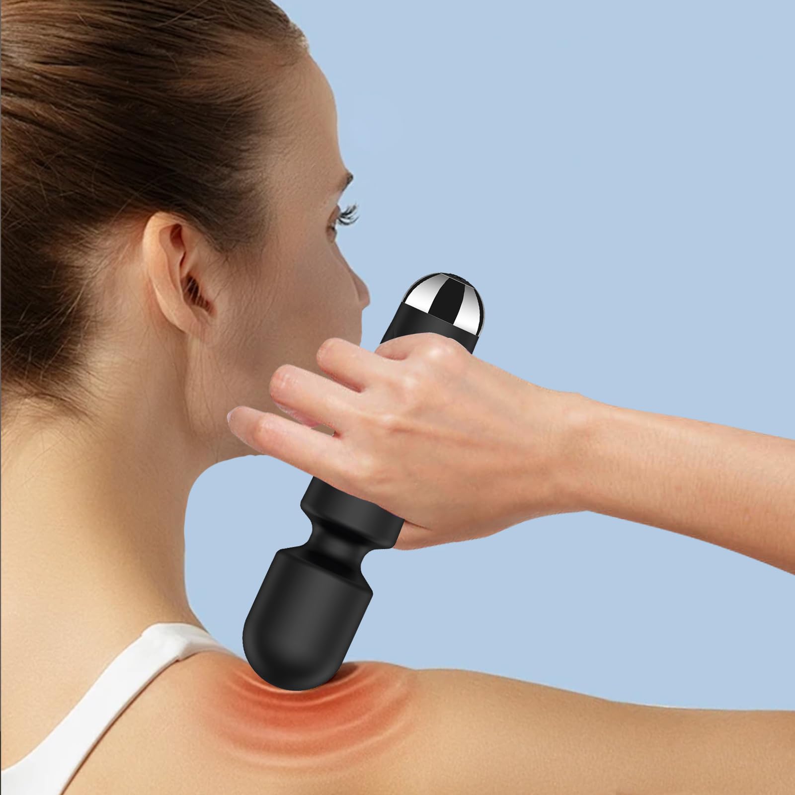 Kitppit Back Small Bullet Massage for Women - Rechargeable Electric Body Mini Personal Massager - for Foot - Arm Muscle Relaxati