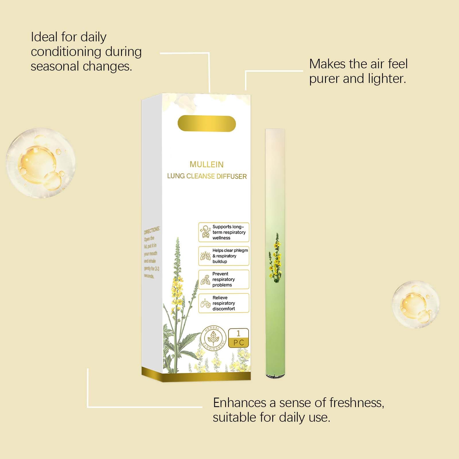 Natural Diffuser Pen,Upgraded Purifier Pens for Sleep Support,Reduced Stress Oral Freshening Breath Diffusers Set,Pocket-Sized D