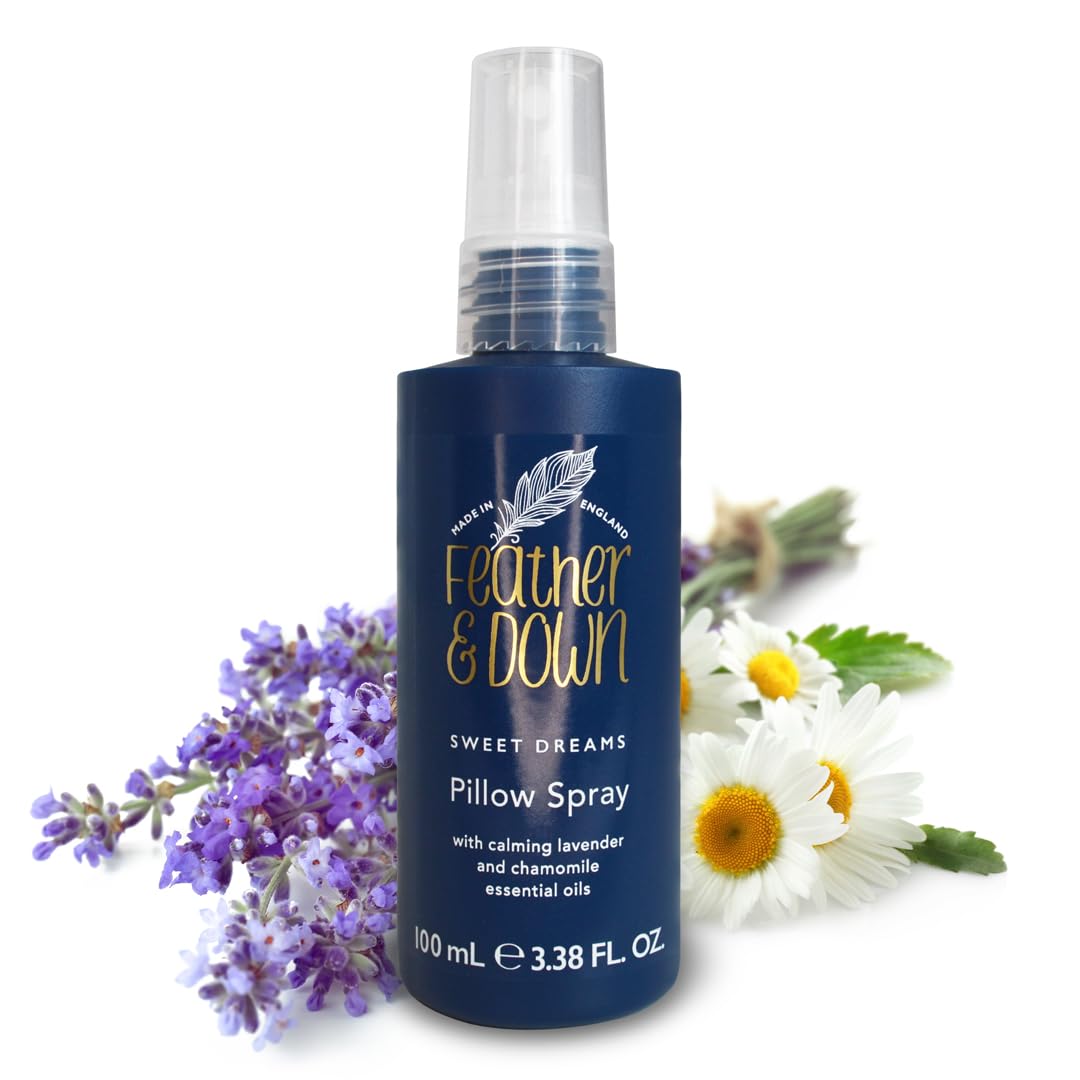 Feather & Down Breathe Well Pillow Spray (100ml) - Soothes and aids Breathing, with Eucalyptus, Peppermint & Tea Tree Essential 