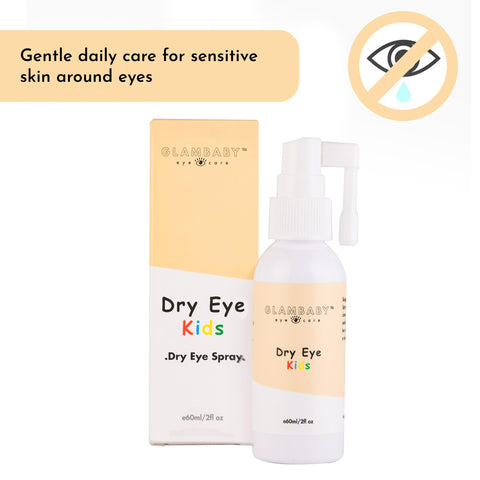 GlamBaby Dry Eye Area Kids Spray | Gentle Hypochlorous Mist, 60ml | Daily Refreshing Care for Sensitive Skin Around Eyes | No-Wi