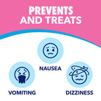 Gravol Kids Chewable Tablets for Upset Stomach and Nausea, Motion Sickness Relief and Nausea Prevention, for Ages 2 to 12 Dye Fr