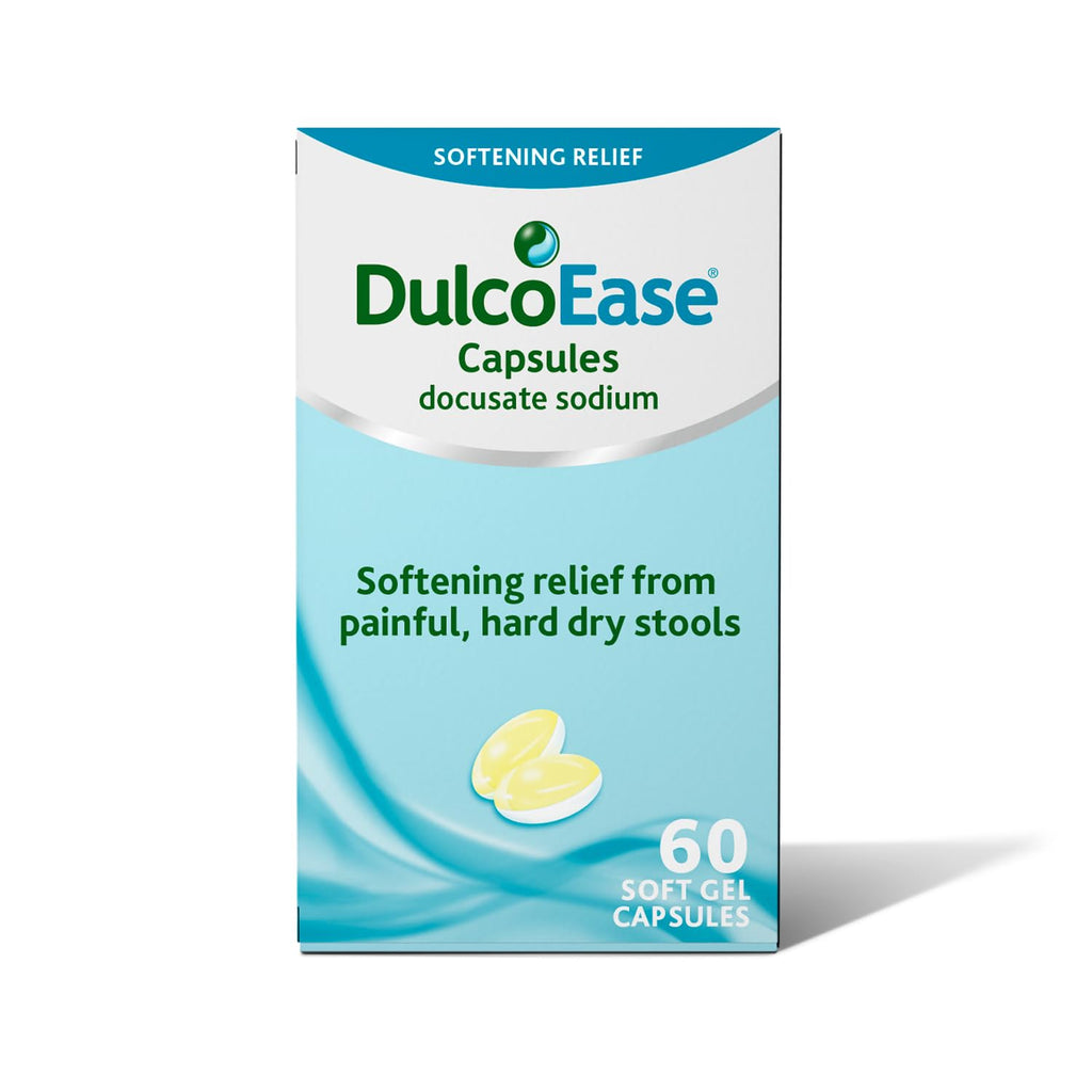 Dulcoease 100mg Capsules, 30 Count , for Hard Stool Softener