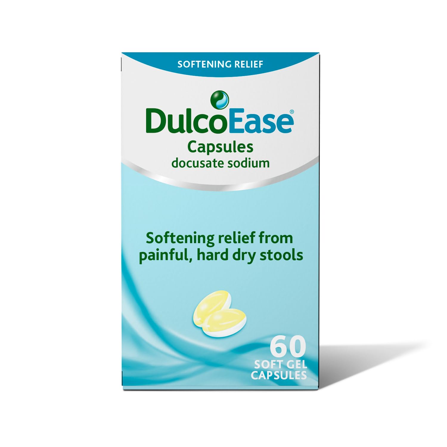Dulcoease 100mg Capsules, 30 Count , for Hard Stool Softener