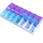 7 Day AM PM Large Compartment Pill Box Case Organizer Easy Open Detachable Portable, Twice a Day Weekly Pill Box with Large Comp