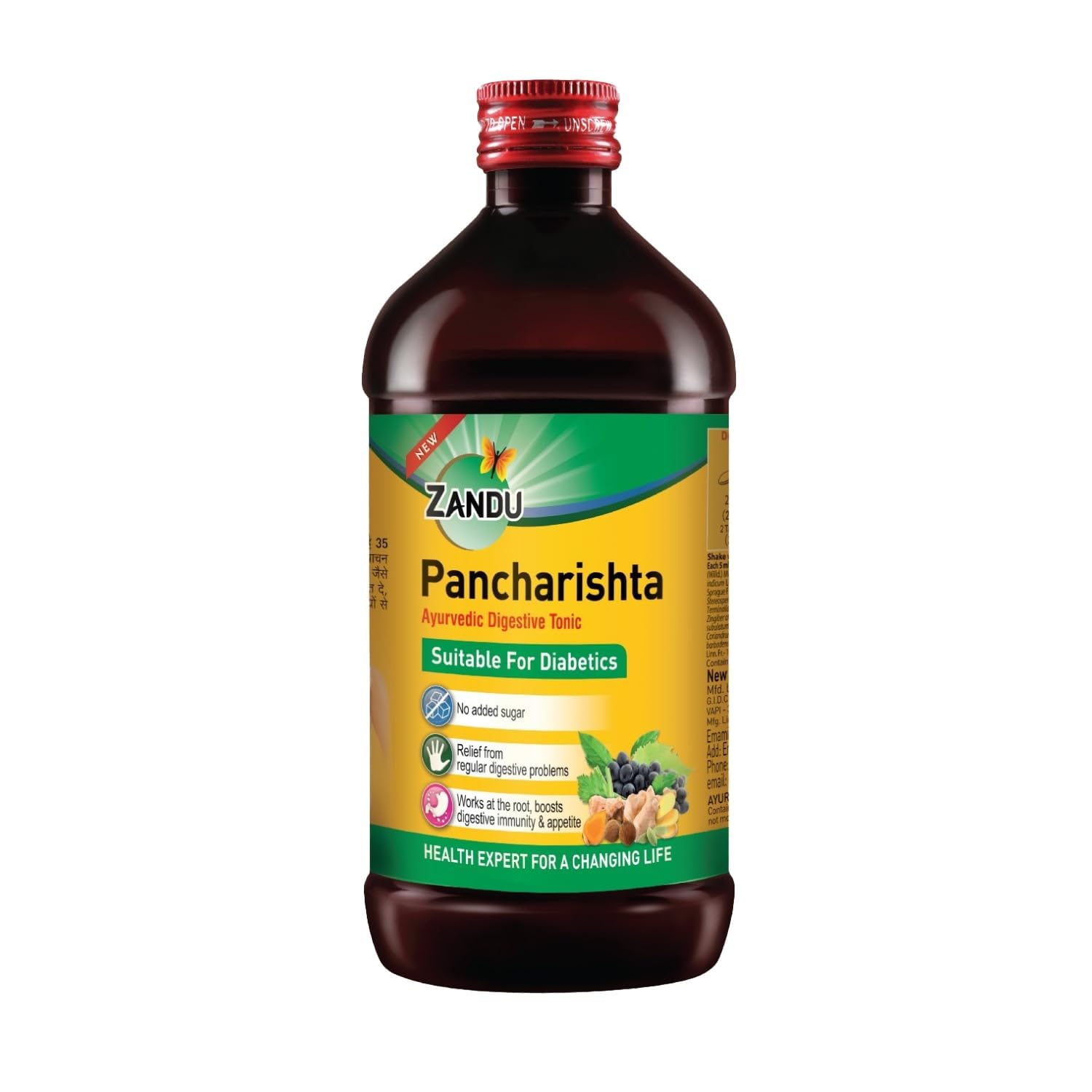 Zandu Pancharishta Ayurvedic Digestive Tonic | Suitable For Diabetics | 650Ml | Relief From Regular Gas, Bloating, Acidity & Ind
